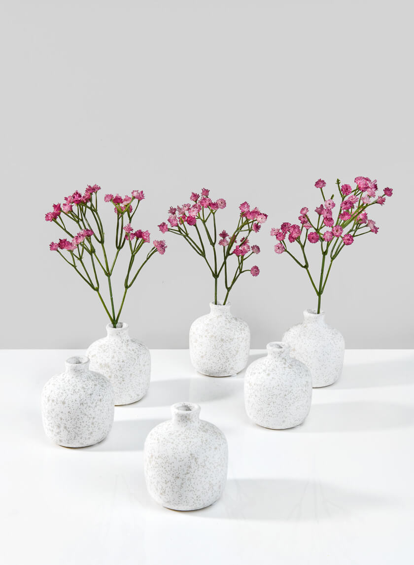 3.25in Tall Acapulco White Sandstone Bud Vase, Mini Decor Jamaligarden