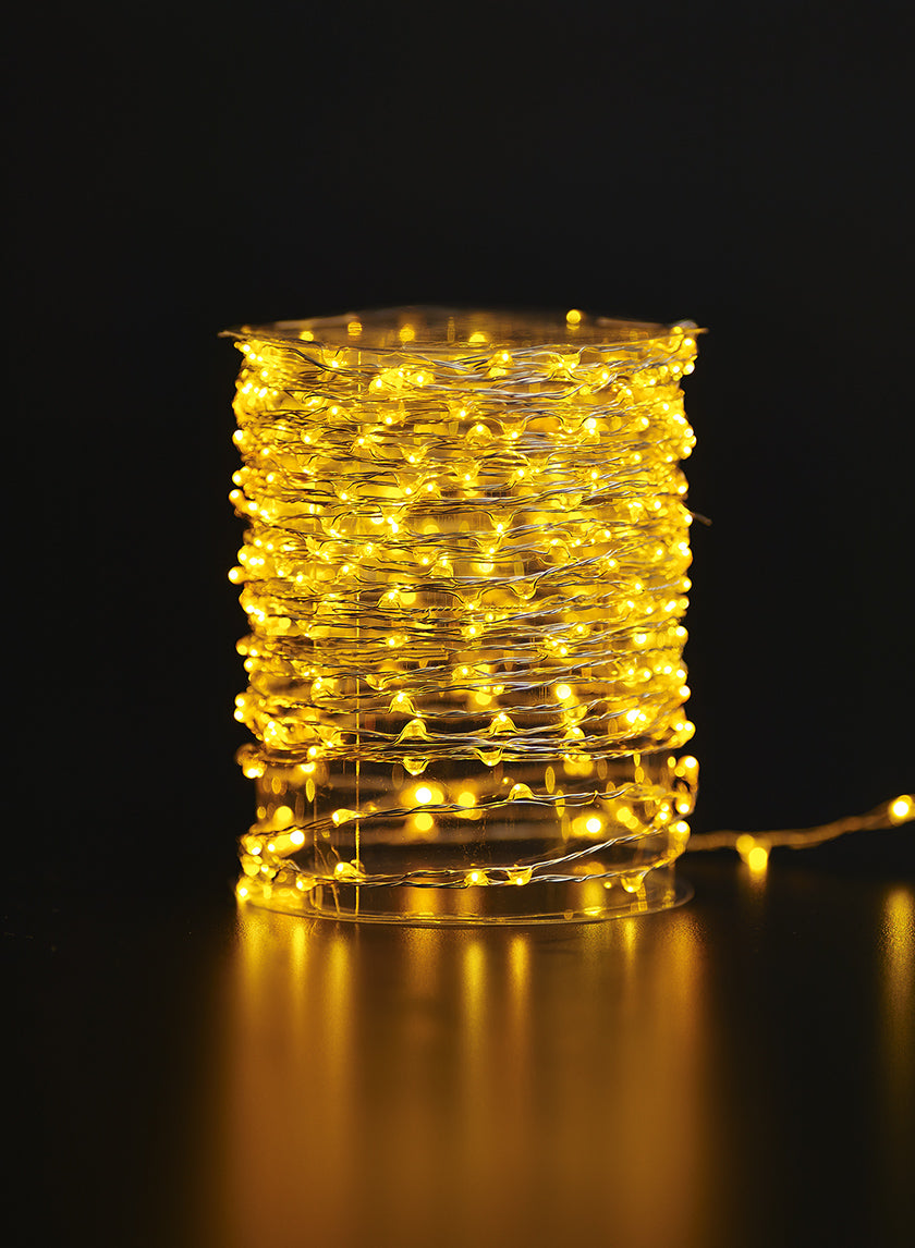 14ft Long Amber Naked Wire L.E.D. Lights String Decor Jamaligarden