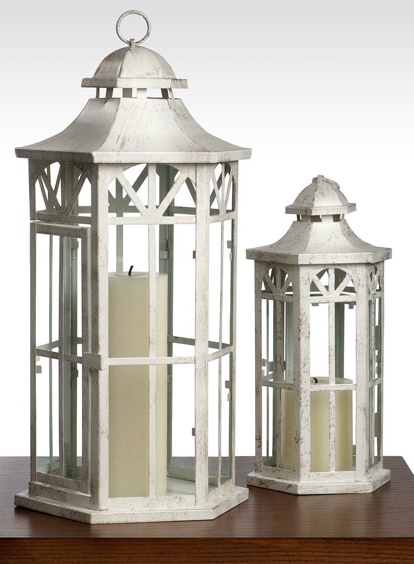 Antique White Lanterns Decor Jamaligarden