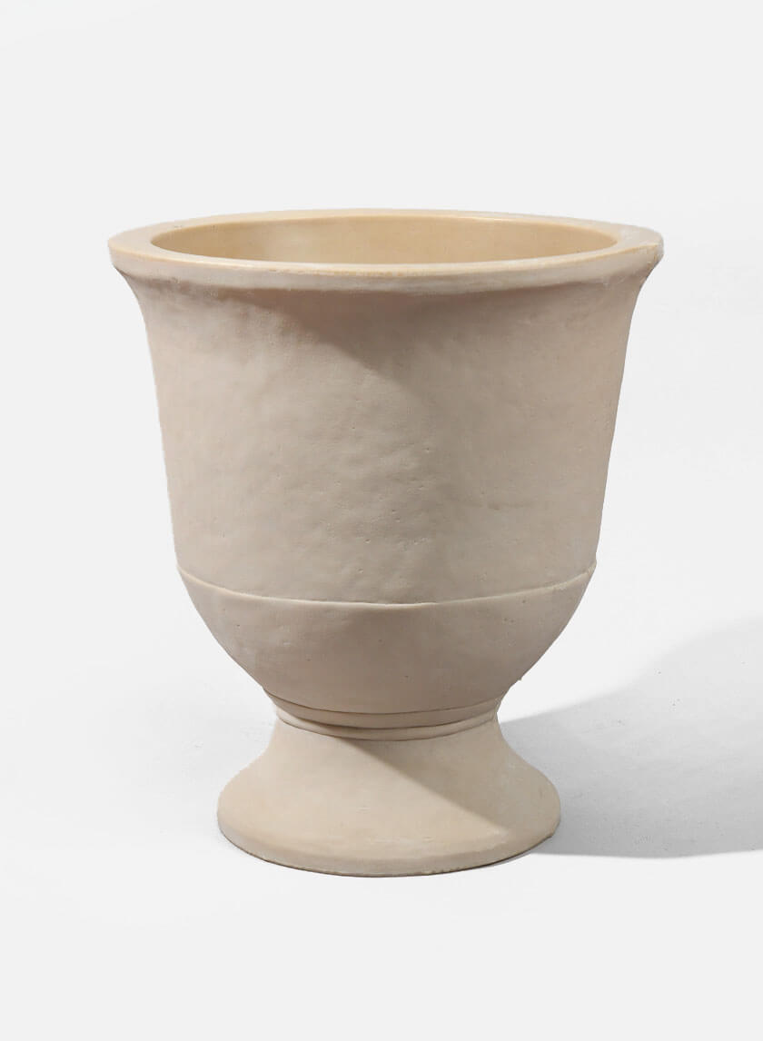 19in Tall Antique White Stone Urn Decor Jamaligarden