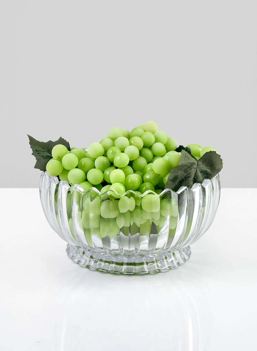 9in Wide Arctic Ice Glass Bowl Decor Jamaligarden