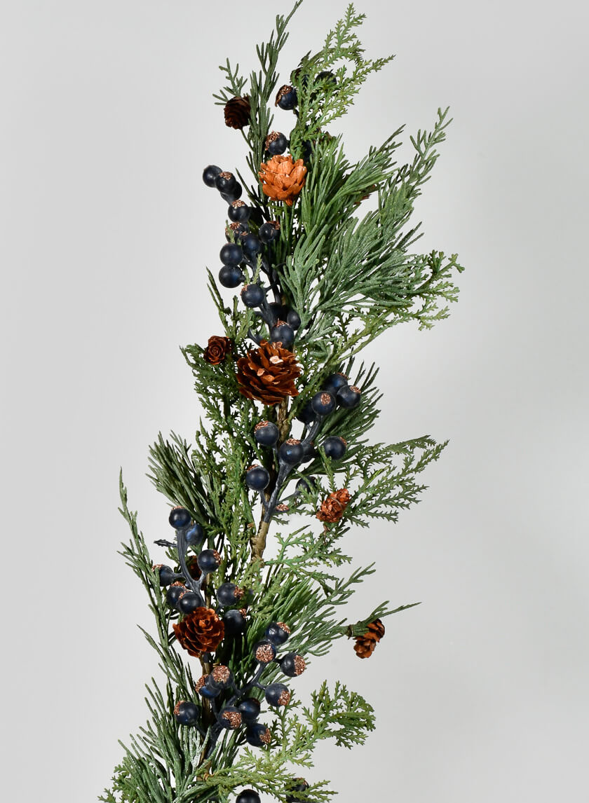 6ft Long Blueberry Cypress Garland Decor Jamaligarden