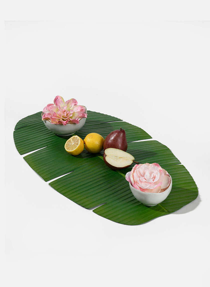 30in Long Banana Leaf Table Runner Decor Jamaligarden