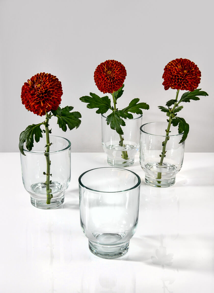 5in Tall Campana Glass Candleholder, Large Decor Jamaligarden