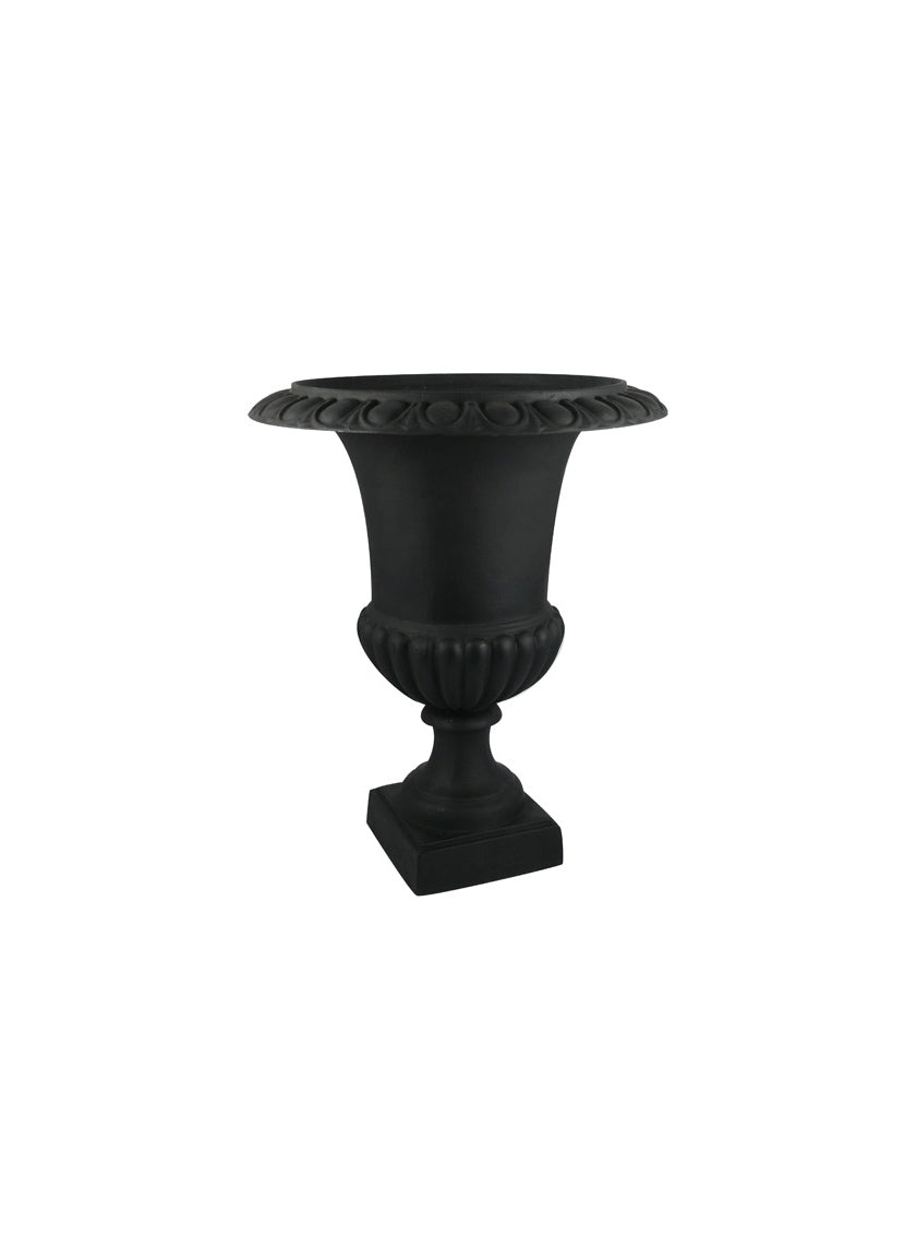 24in Tall Black Urn Decor Jamaligarden