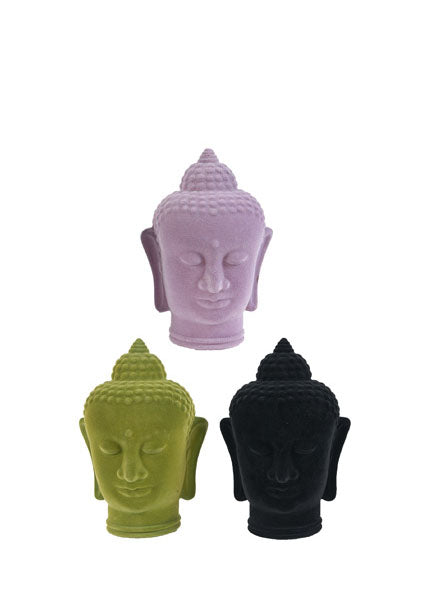 Green, Black, & Purple Buddha Heads Decor Jamaligarden