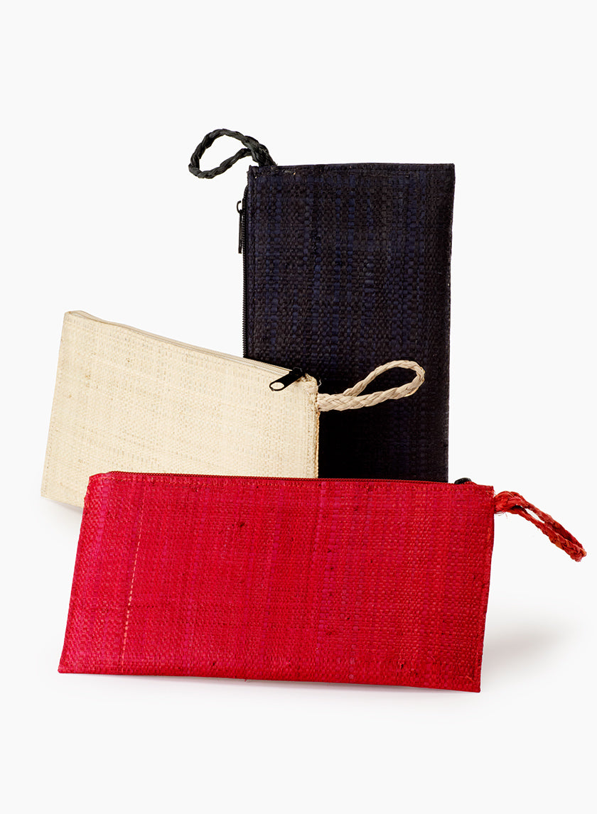 Black, Red, &amp; Natural Raffia Clutches Decor Jamaligarden
