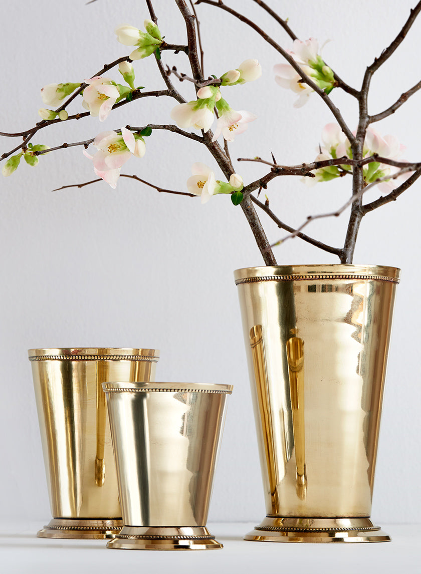 Polished Brass Julep Cups Decor Jamaligarden