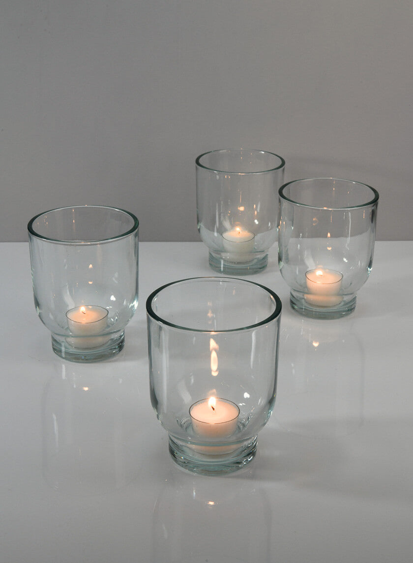 5in Tall Campana Glass Candleholder, Large Decor Jamaligarden