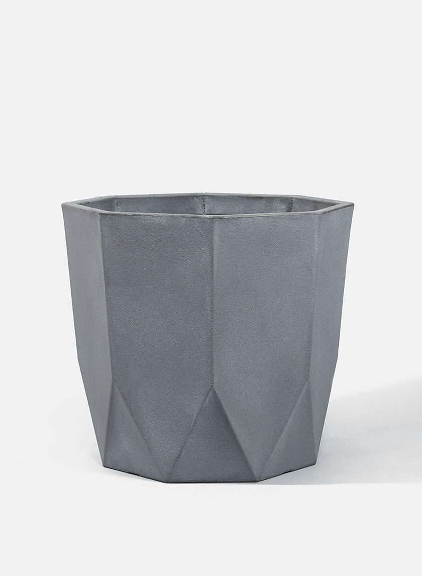 14in Tall Buffed Clay Campo Pot Decor Jamaligarden