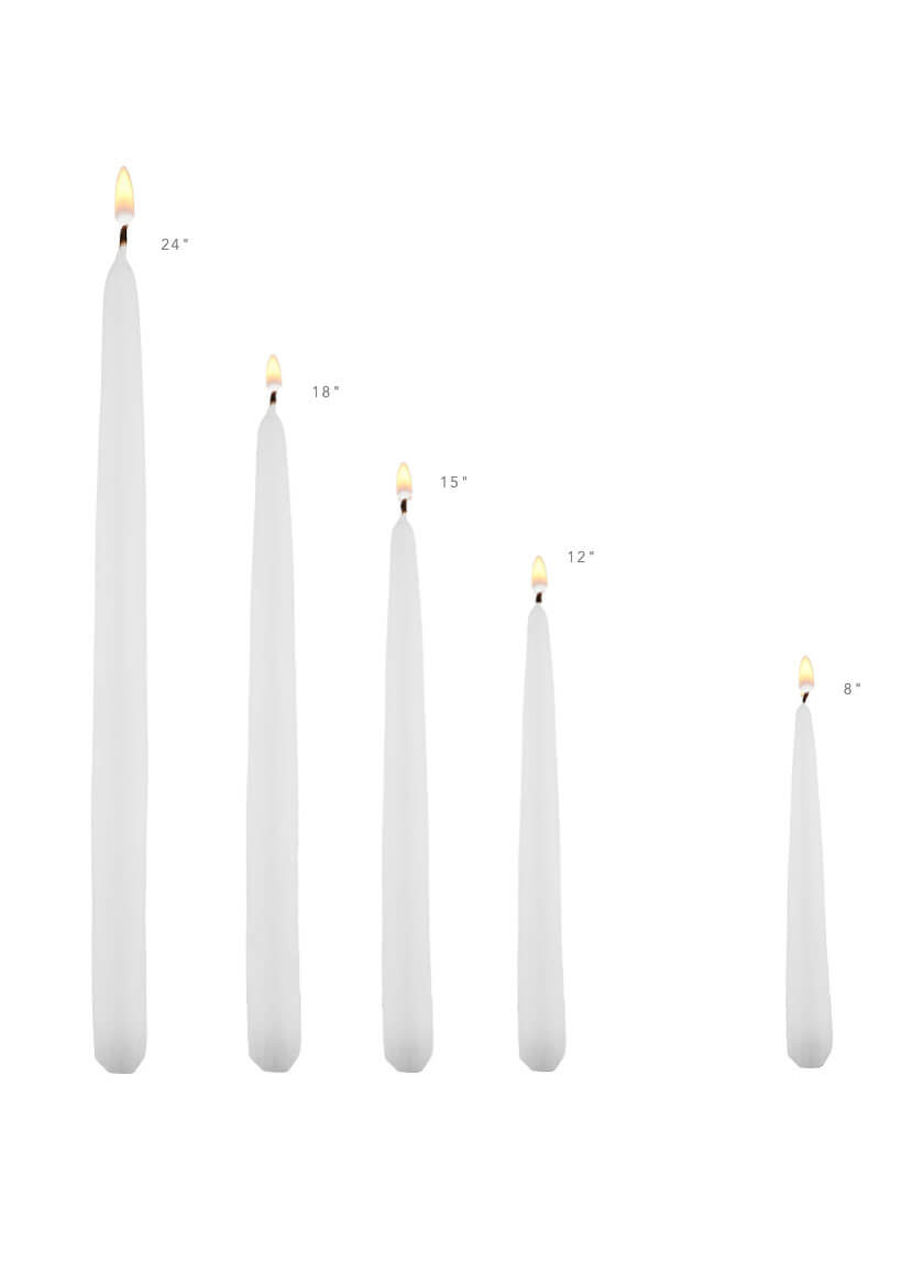 White &amp; Ivory Taper Candles Decor Jamaligarden