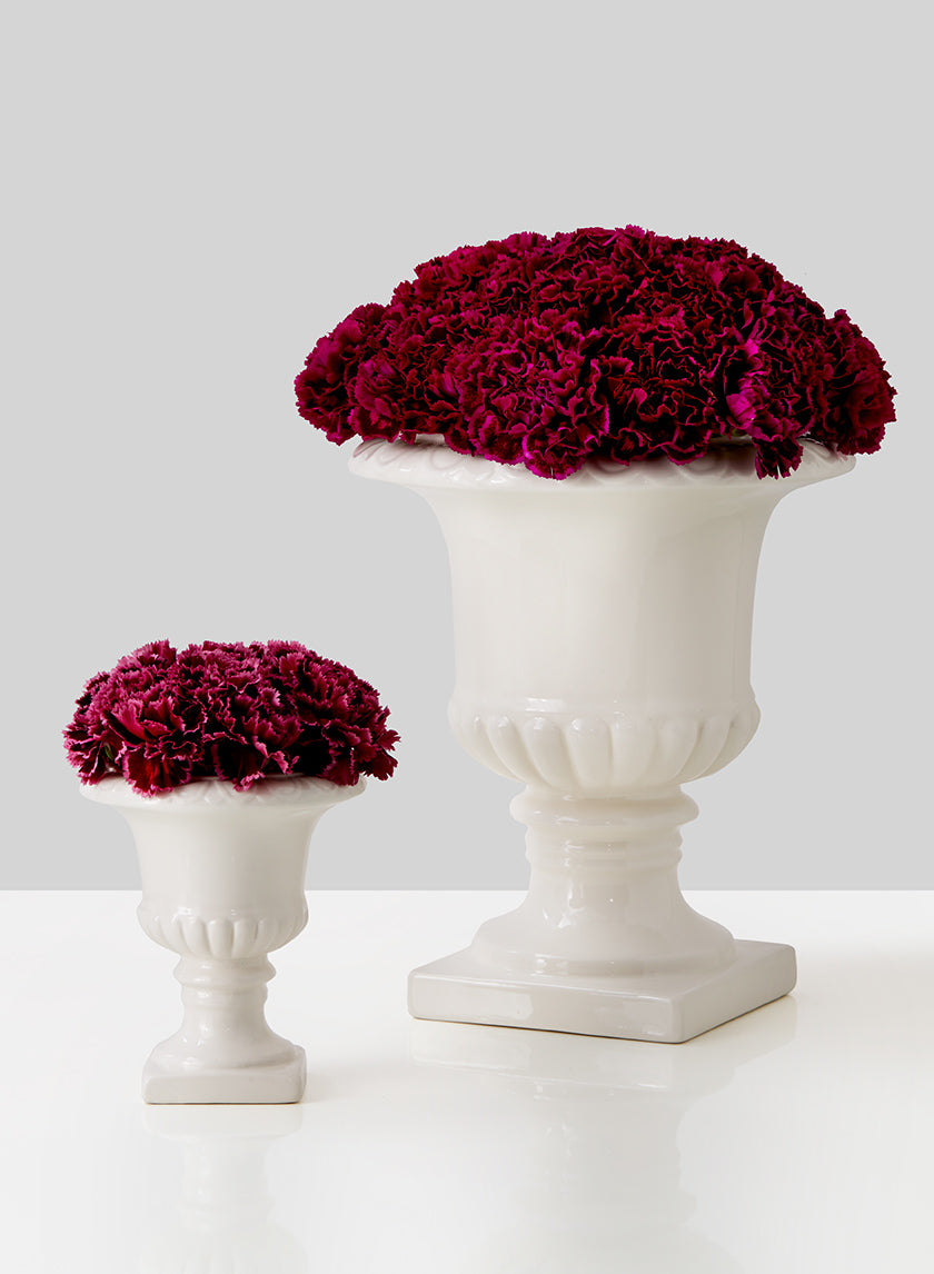 White Ceramic Urns Decor Jamaligarden