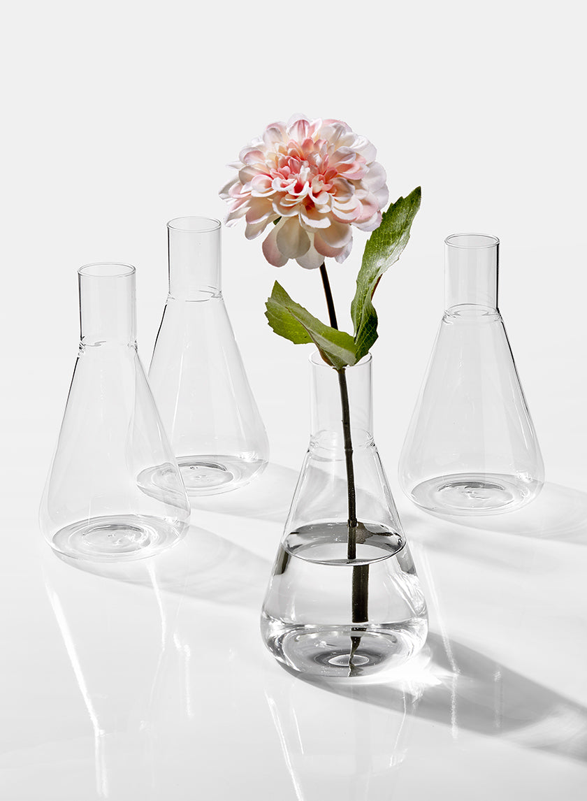 Chemist Flask Bud Glass Vase Decor Jamaligarden