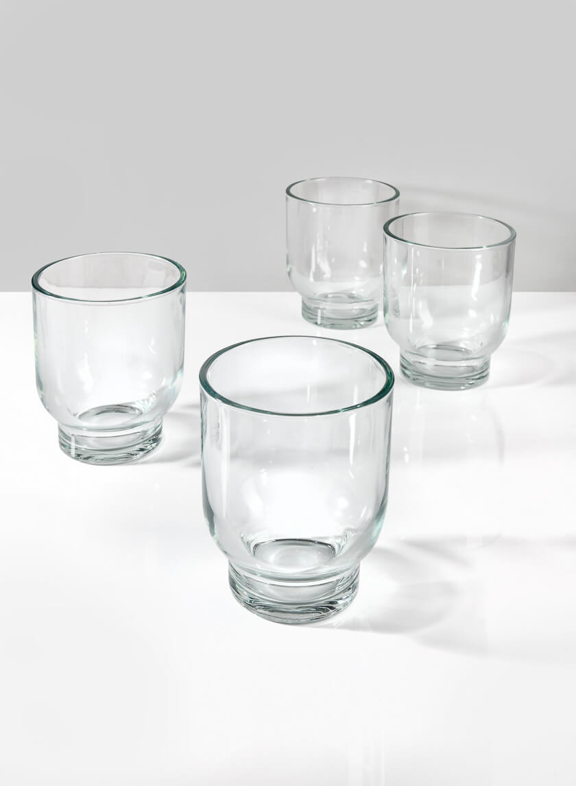 5in Tall Campana Glass Candleholder, Large Decor Jamaligarden