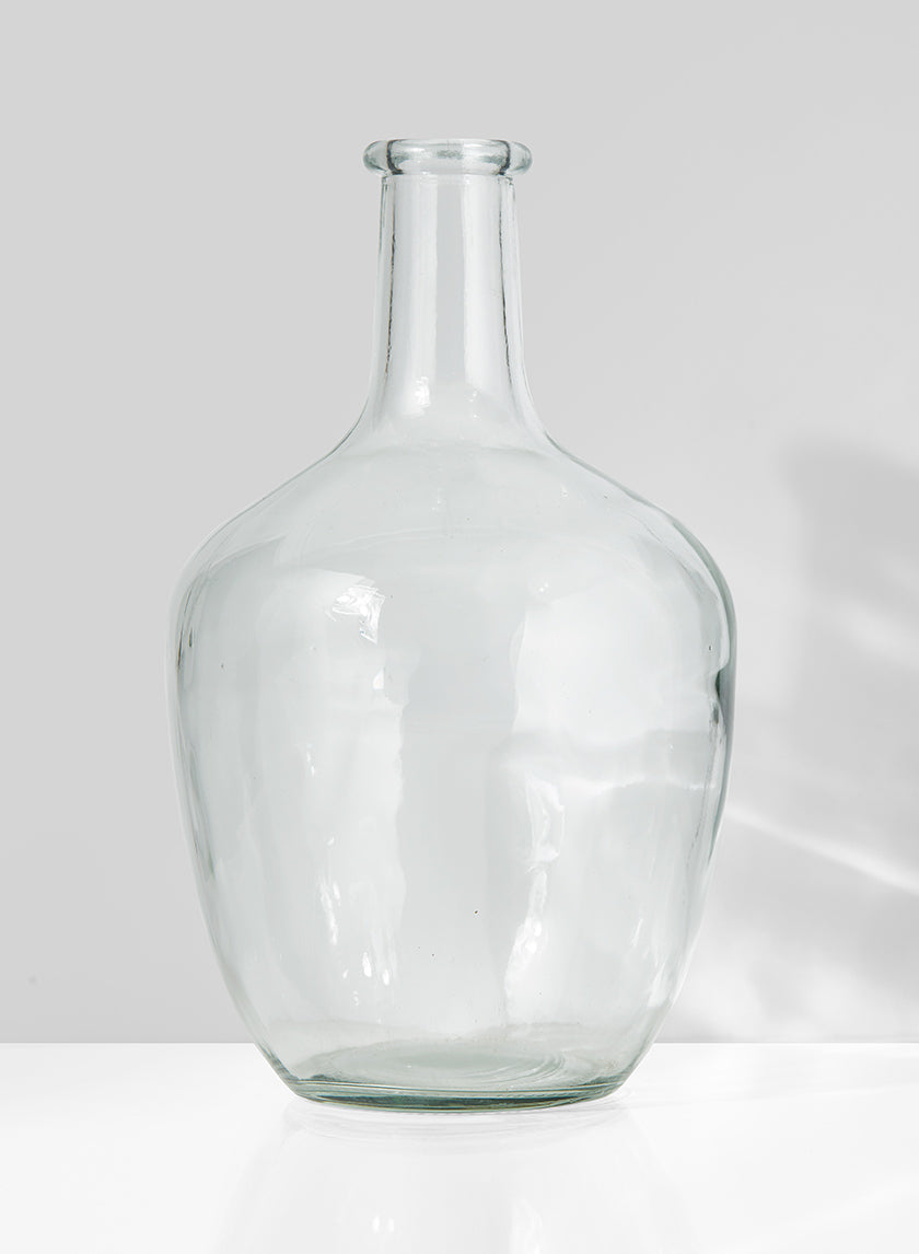 10in Tall Glass Bottle Vase Decor Jamaligarden