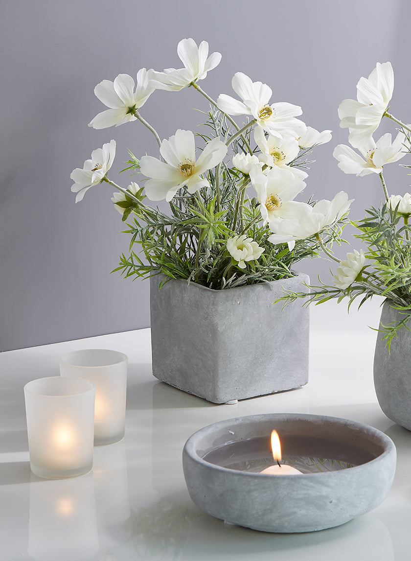 6.25in Wide Atelier Cement Bowl Decor Jamaligarden
