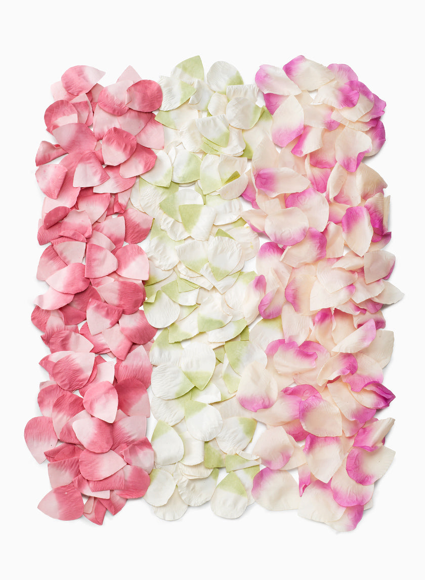 Cream &amp; Pink, Cream &amp; Green, &amp; Pink Paper Rose Petals Decor Jamaligarden