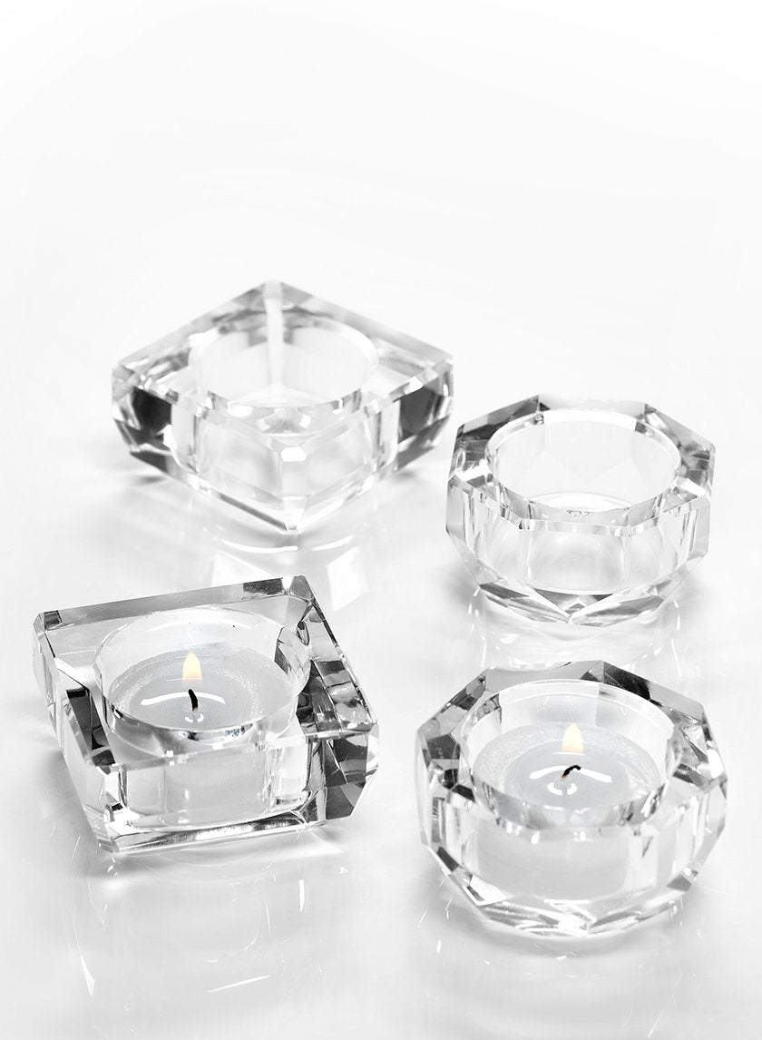 Crystal Tea Light Glass Holders Decor Jamaligarden