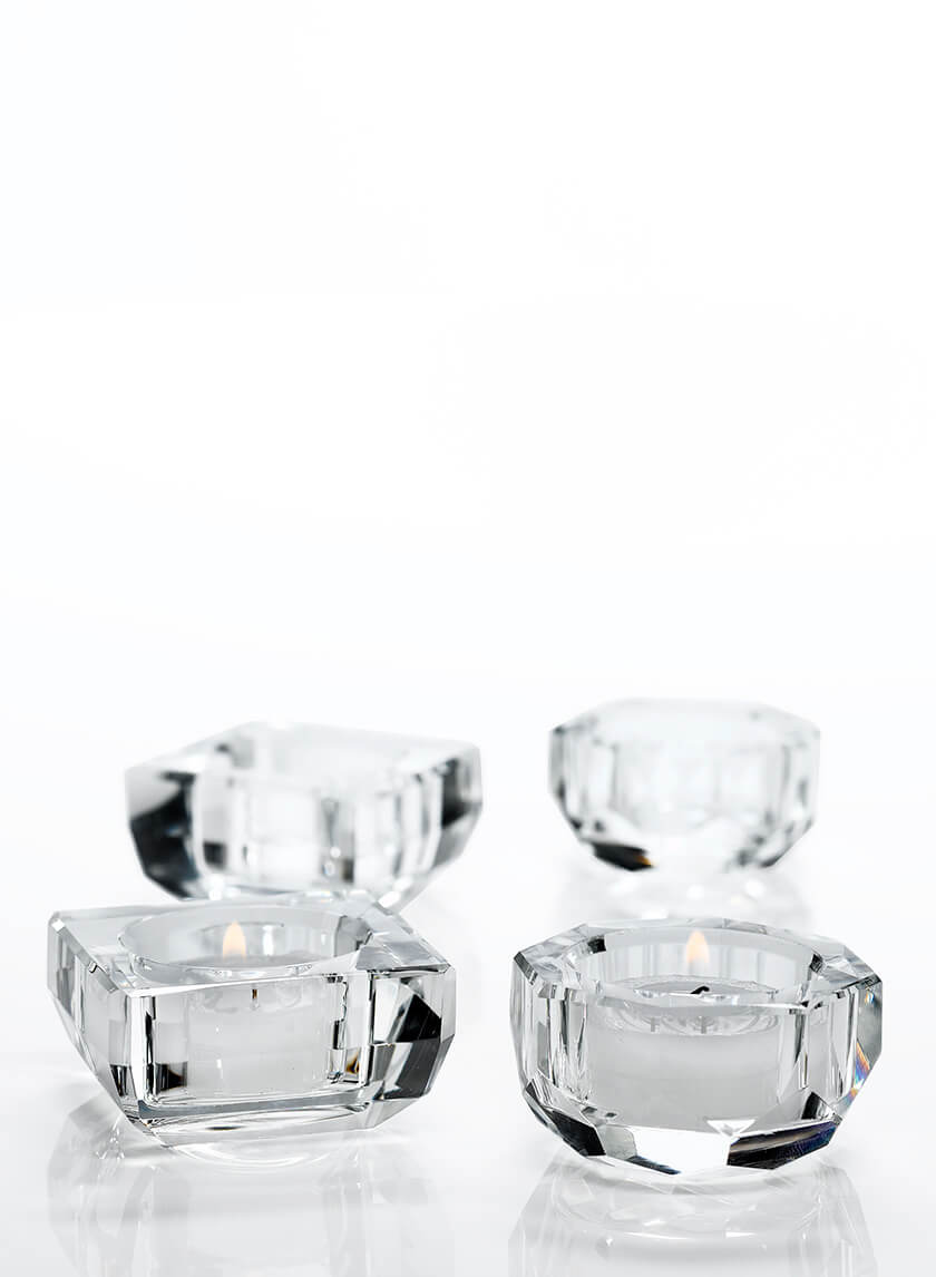 Crystal Tea Light Glass Holders Decor Jamaligarden