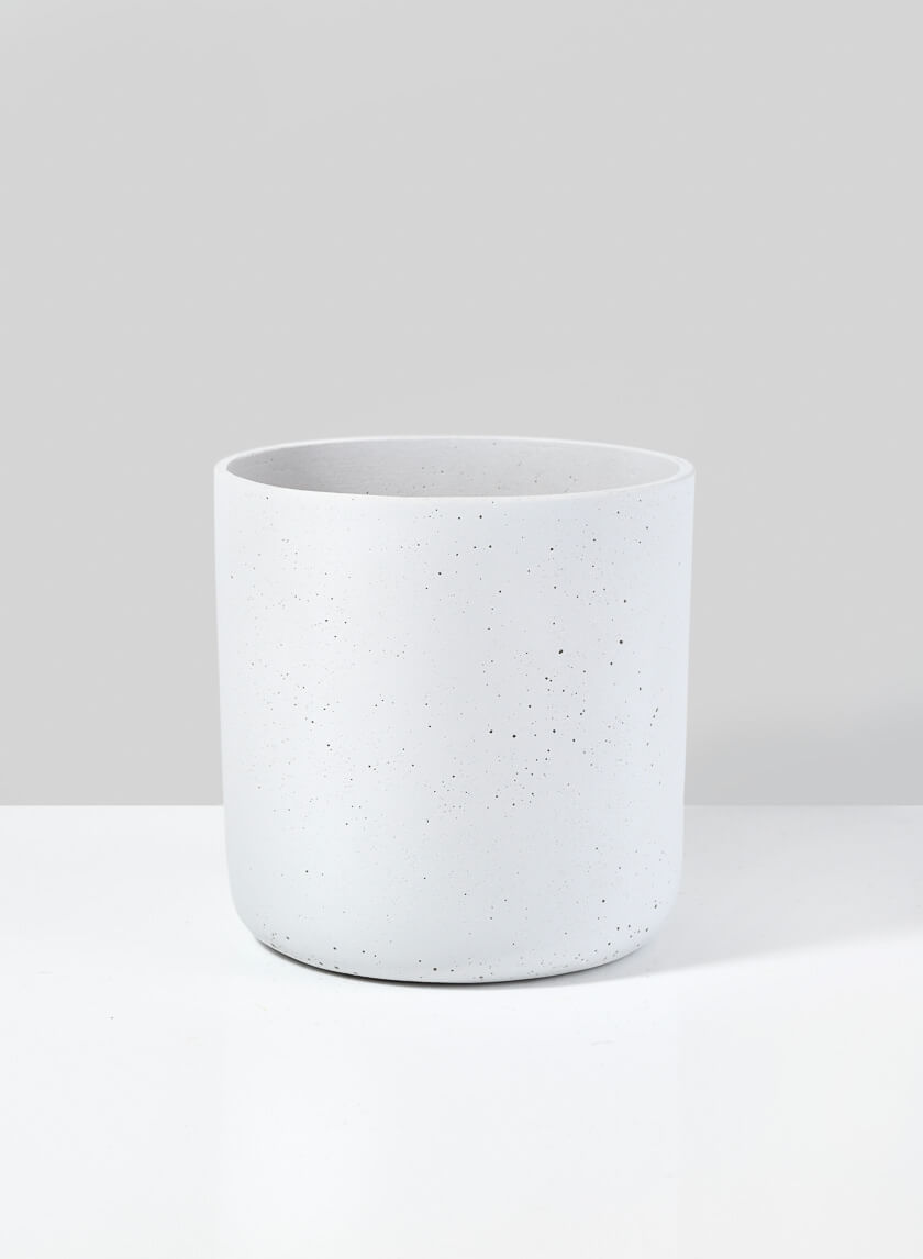 White Cycl Sandstone Pots Decor Jamaligarden