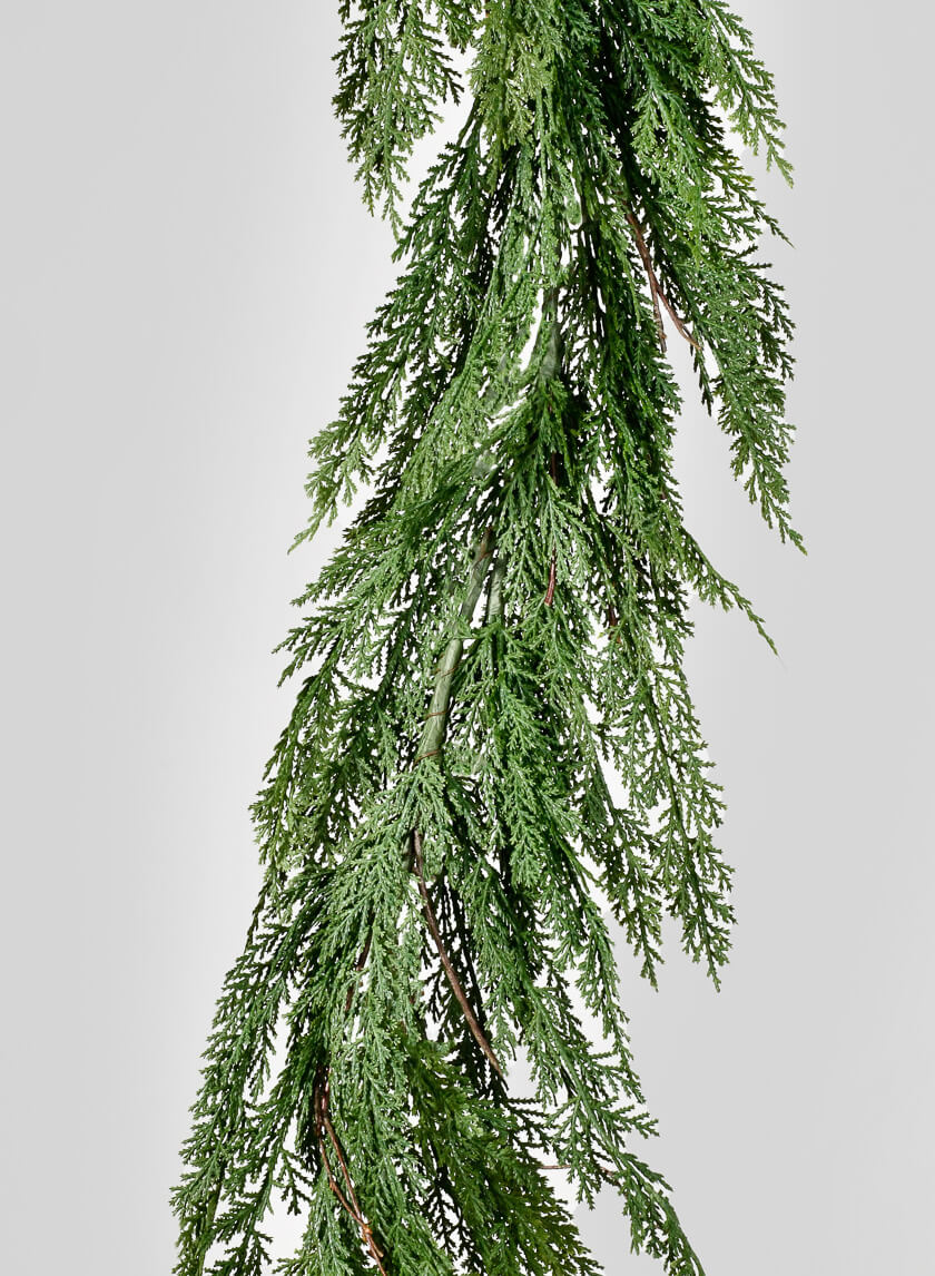 6ft Long Cypress Garland Decor Jamaligarden