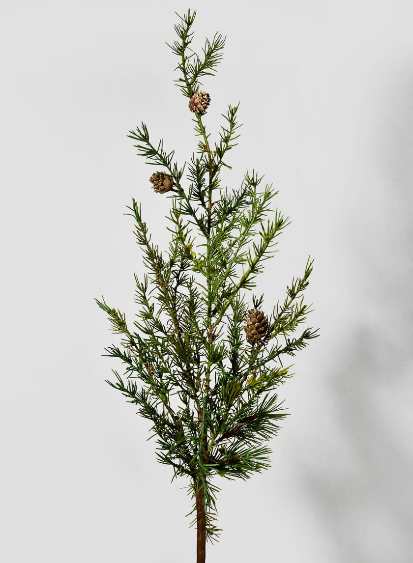 38in Long Green Cypress Spray with Pine Cones Decor Jamaligarden