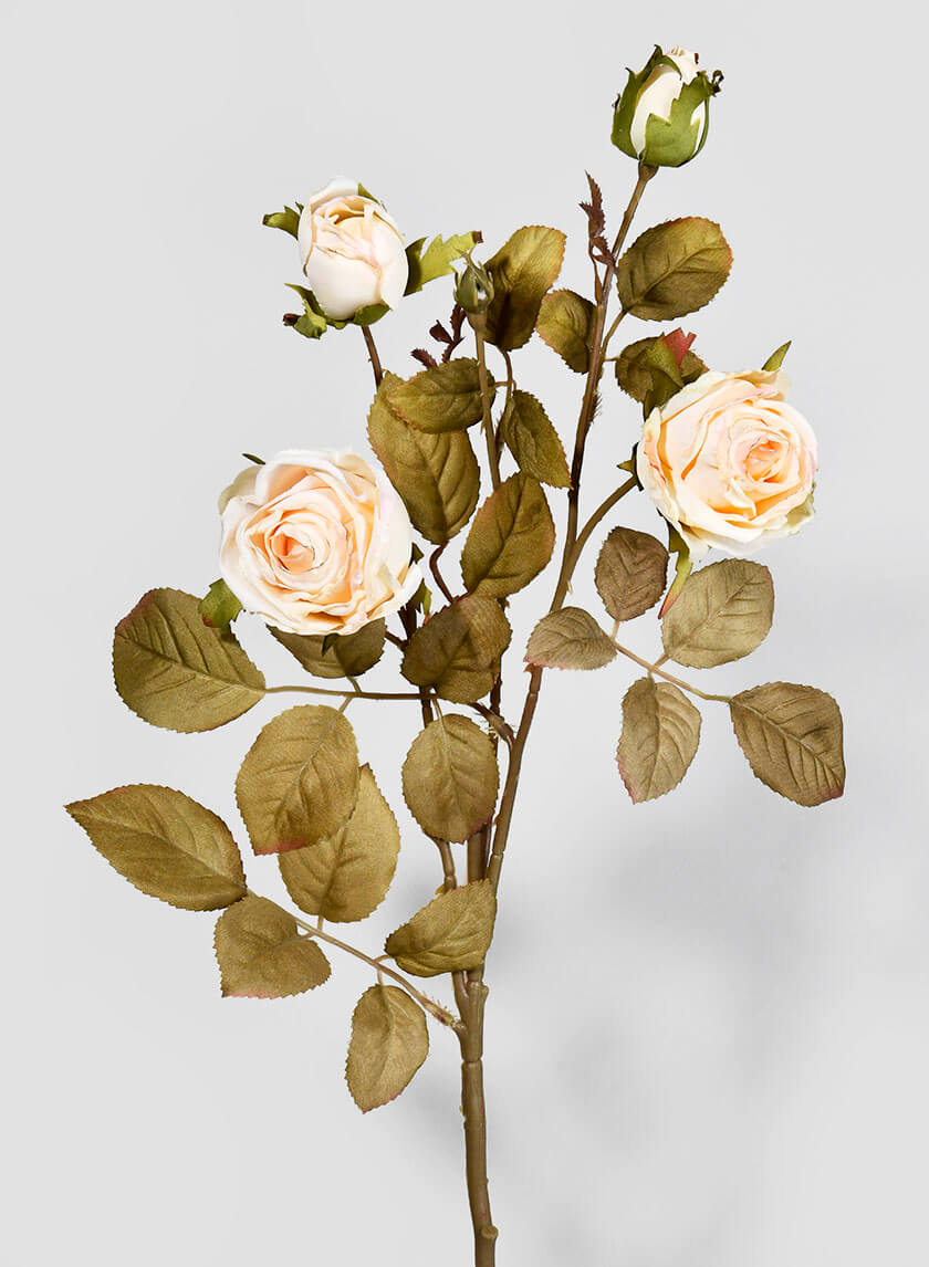 26in Long Medium Peach Rose Spray Decor Jamaligarden