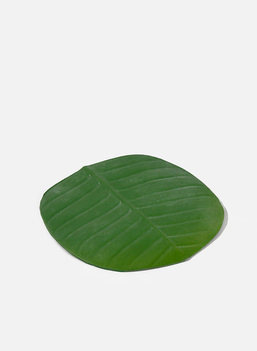 4.5in Long Banana Leaf Coaster Decor Jamaligarden