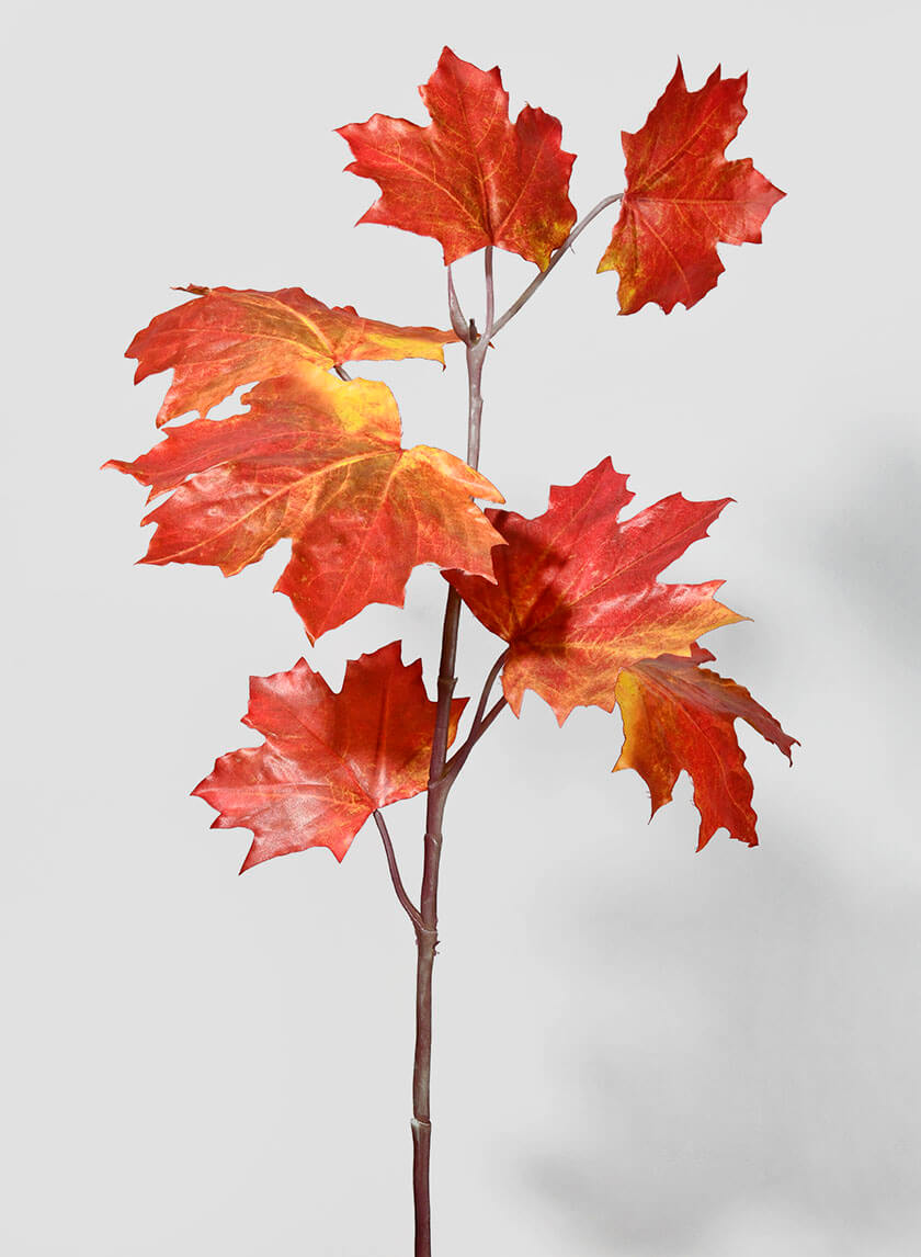 31.5in Long Large Maple Leaf Spray Decor Jamaligarden