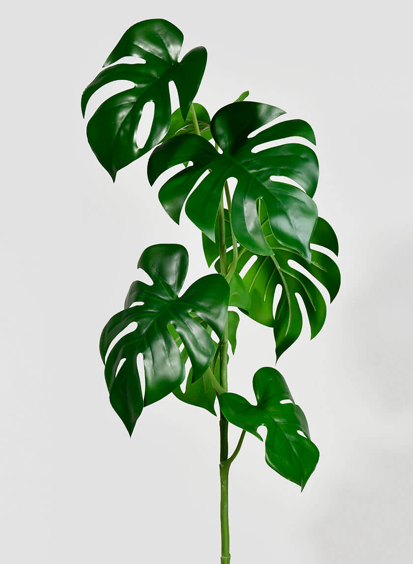 28in Long Small Monstera Leaf Spray Decor Jamaligarden
