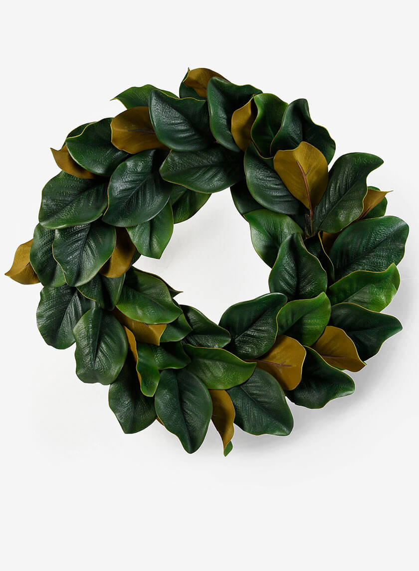 24in Wide Magnolia Wreath Decor Jamaligarden