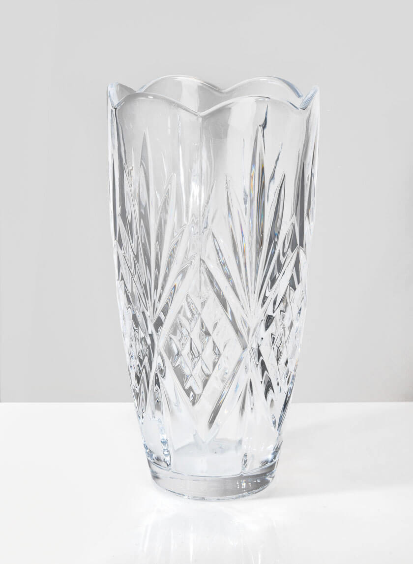 11.75in Tall Festonne Petillant Classic Glass Vase Decor Jamaligarden