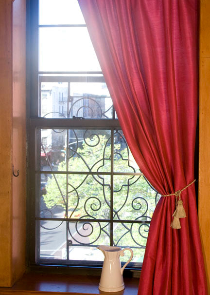 52 x 102in Fuchsia Poly-Dupioni Curtain Panel Decor Jamaligarden