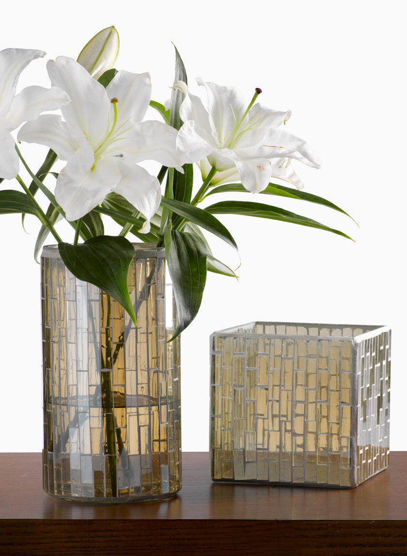 Mosaic Glass Tile Vases Decor Jamaligarden