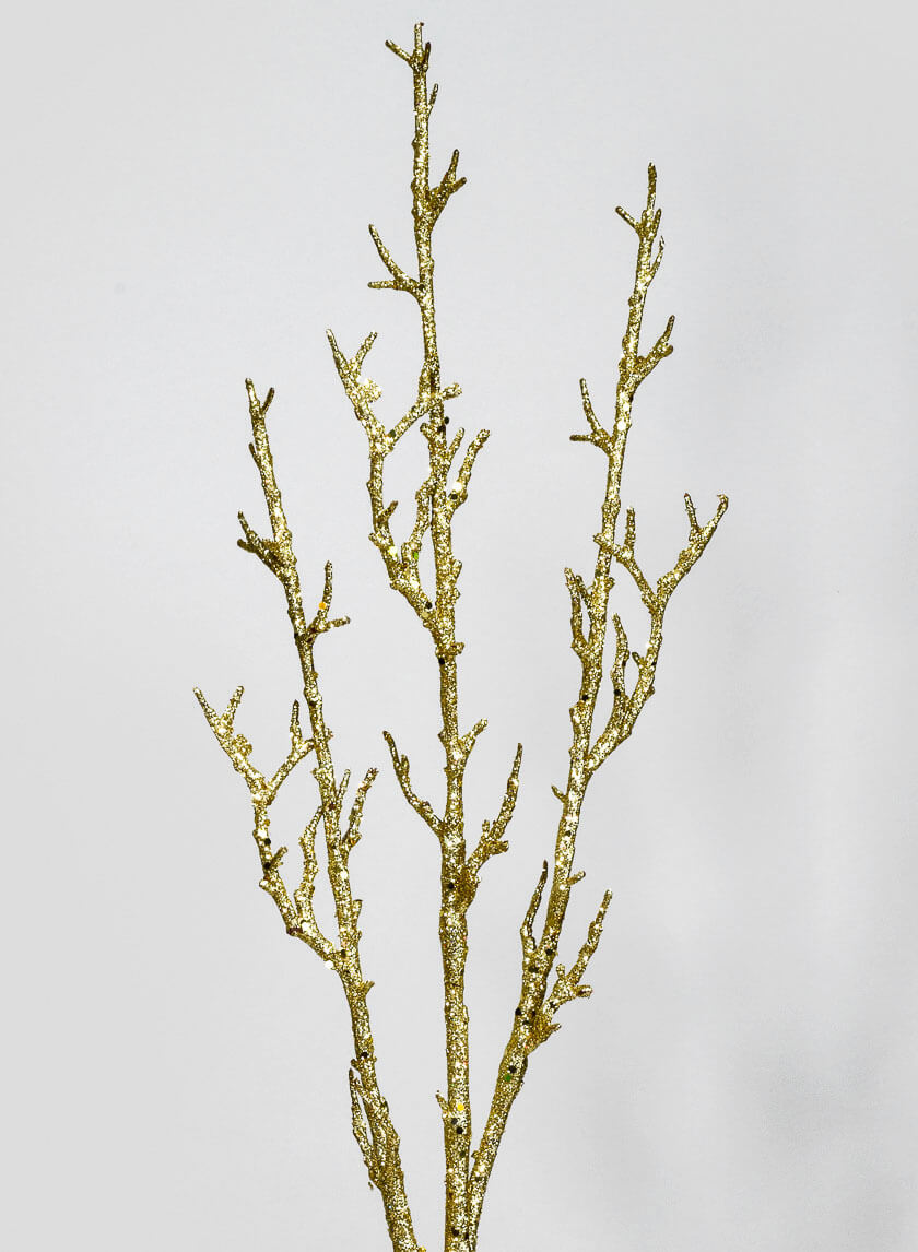 44in Long Gold Glitter Branch Decor Jamaligarden