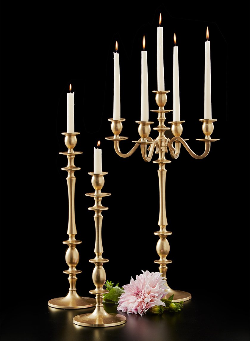 Gold Metal Candle Holders Decor Jamaligarden