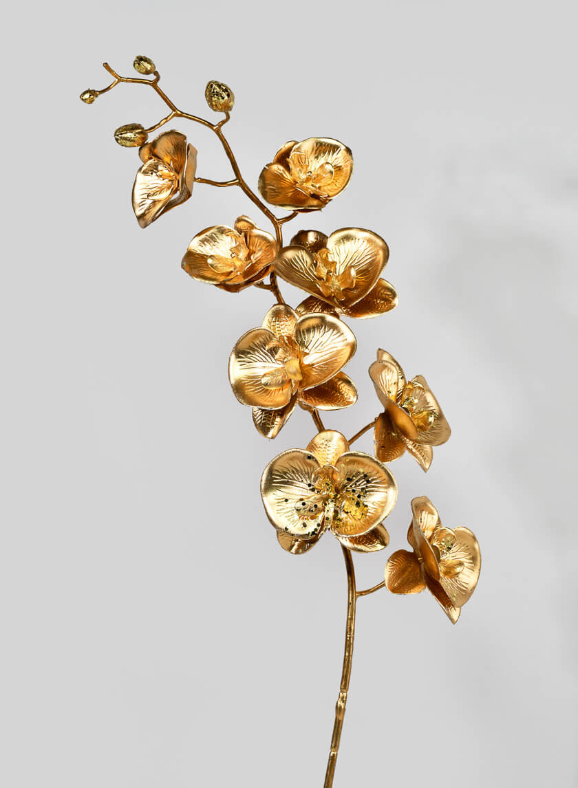 Metallic Gold Phalaenopsis Orchid Stem Decor Jamaligarden