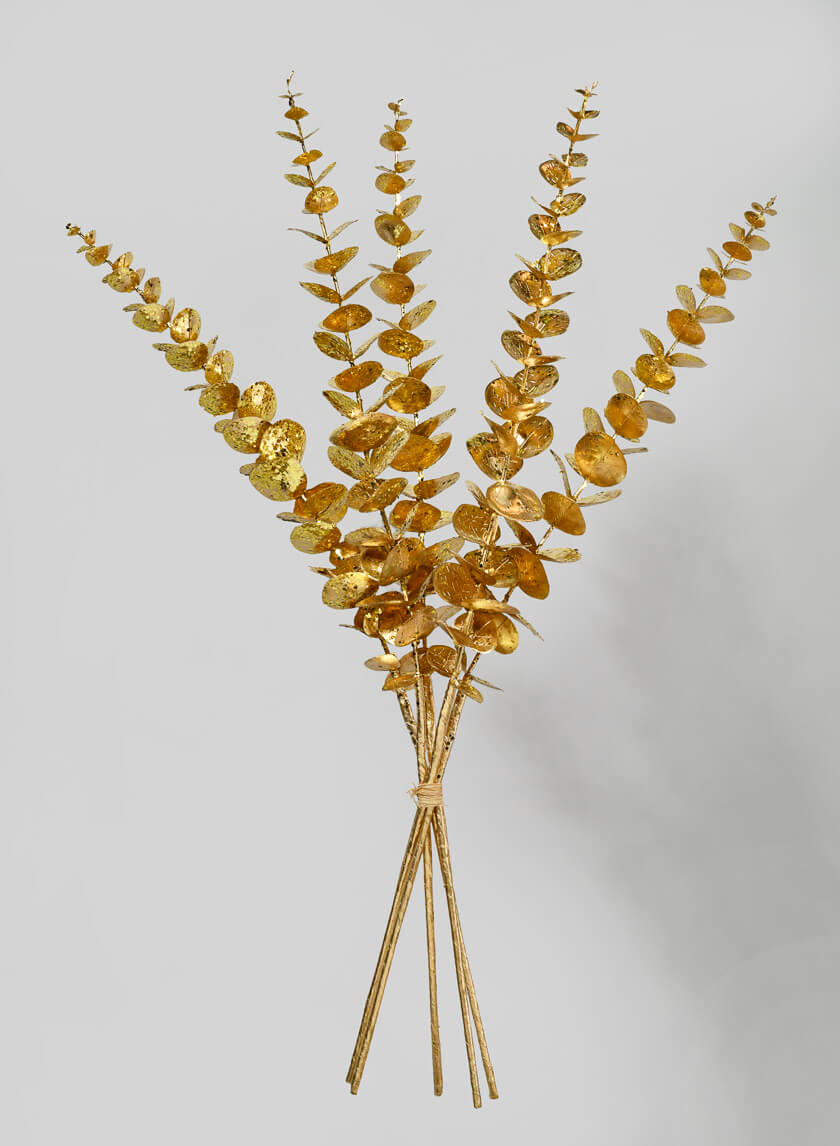 24in Long Gold Eucalyptus Picks Decor Jamaligarden