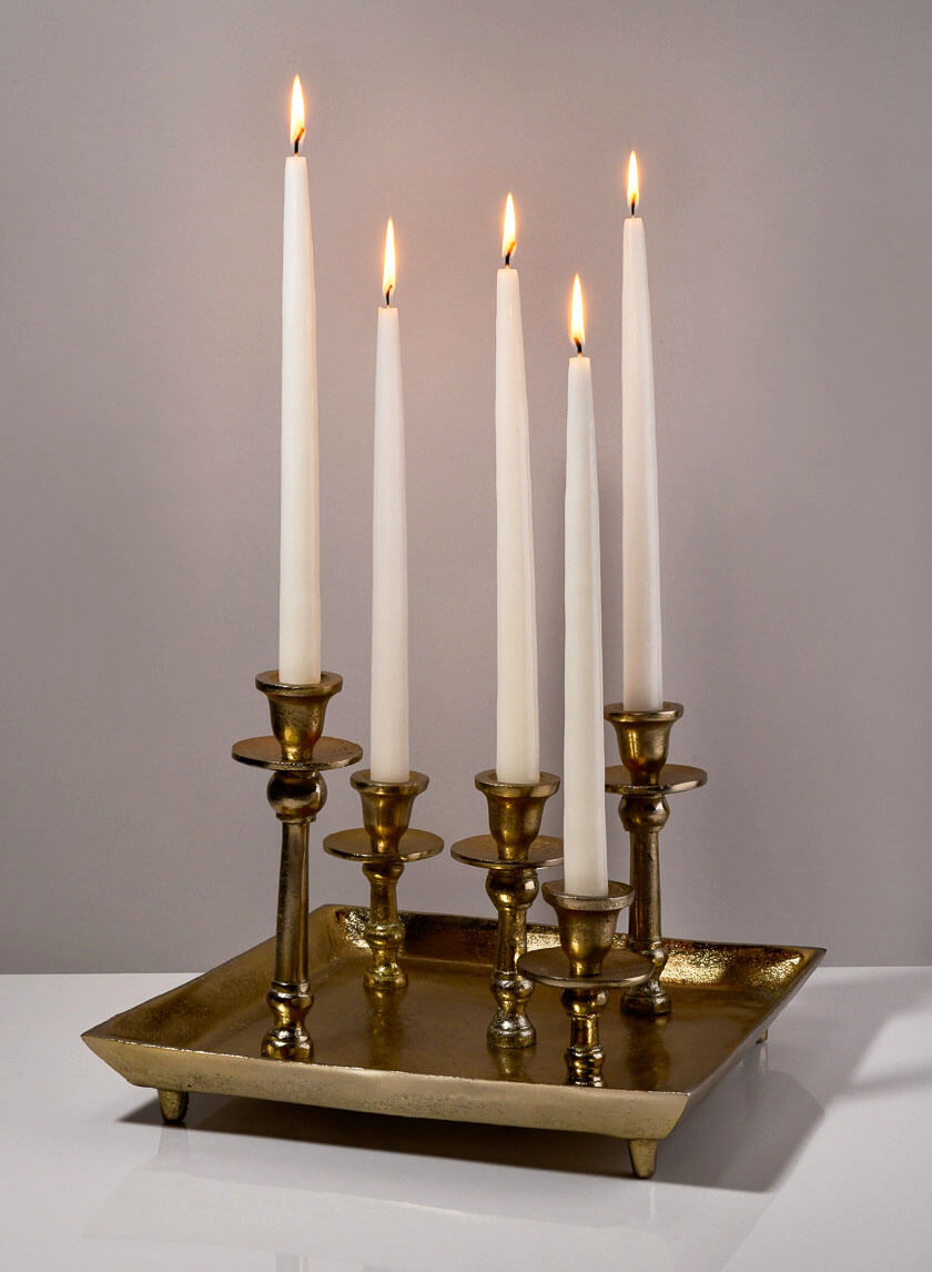 12.75in Long Gold Candlesticks Stand Decor Jamaligarden
