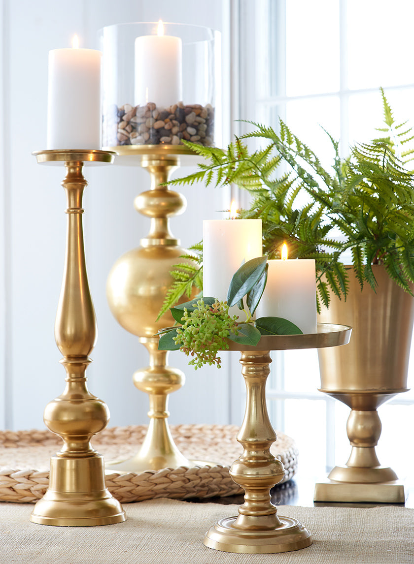 Gold Pedestal Urns Decor Jamaligarden