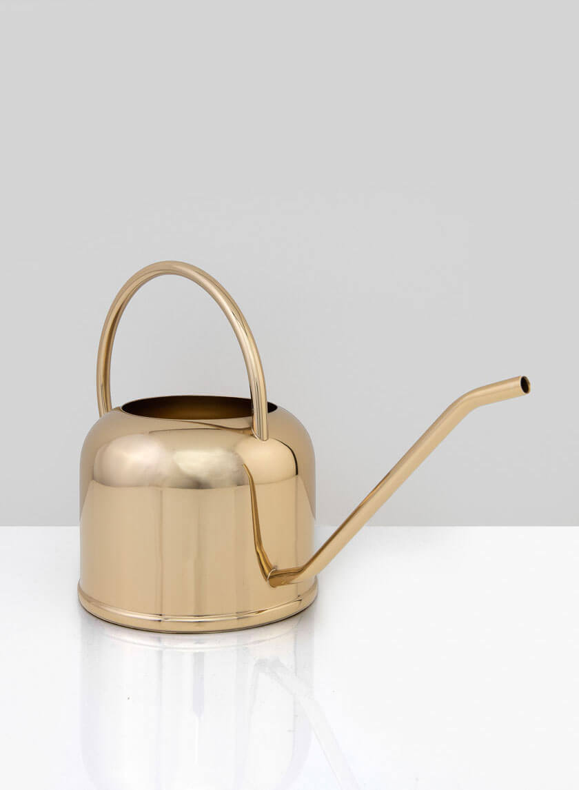 9.25in Wide Le Mans Gold Watering Can Decor Jamaligarden