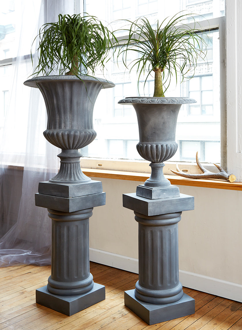 18in Tall Zinc Urn Decor Jamaligarden