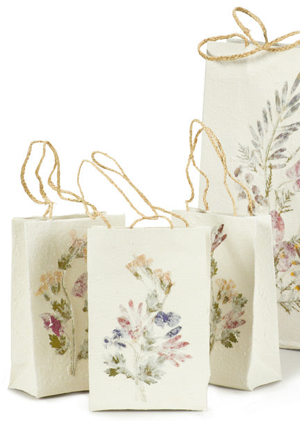 Antemoro Handmade Paper Bags With Dried Flowers Decor Jamaligarden