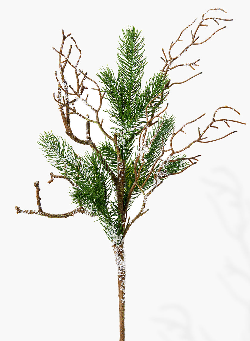 28in Long Iced Pine Branch Decor Jamaligarden