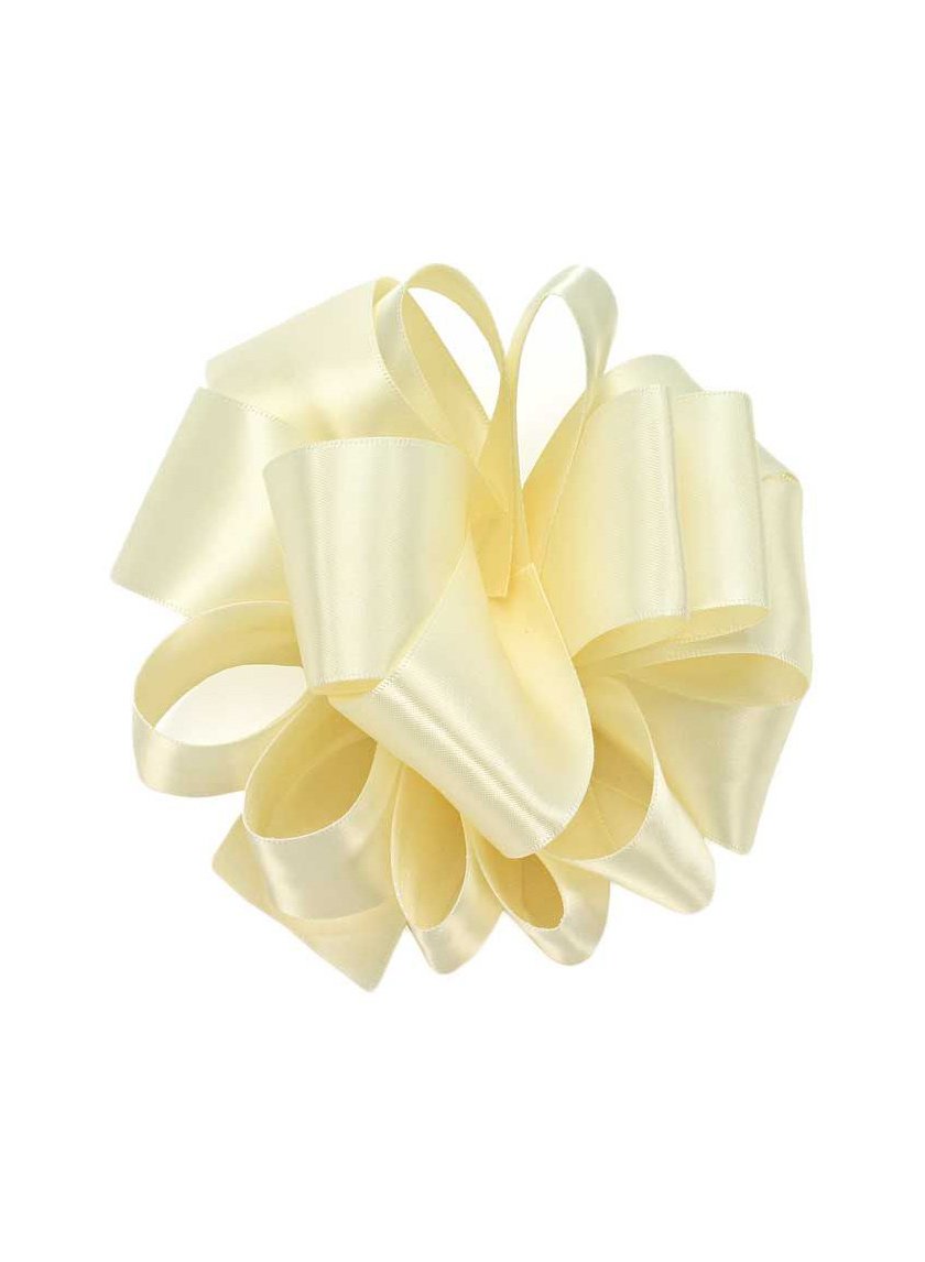 Ivory Double Face Satin Ribbon Decor Jamaligarden
