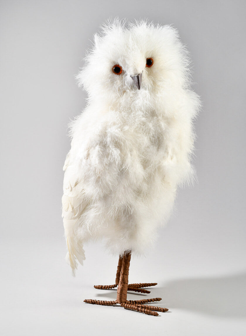 17in Tall White Owl Decor Jamaligarden