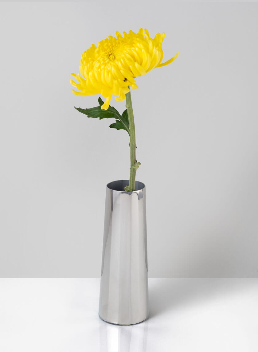 6in Tall Le Mans Silver Faceted Vase Decor Jamaligarden