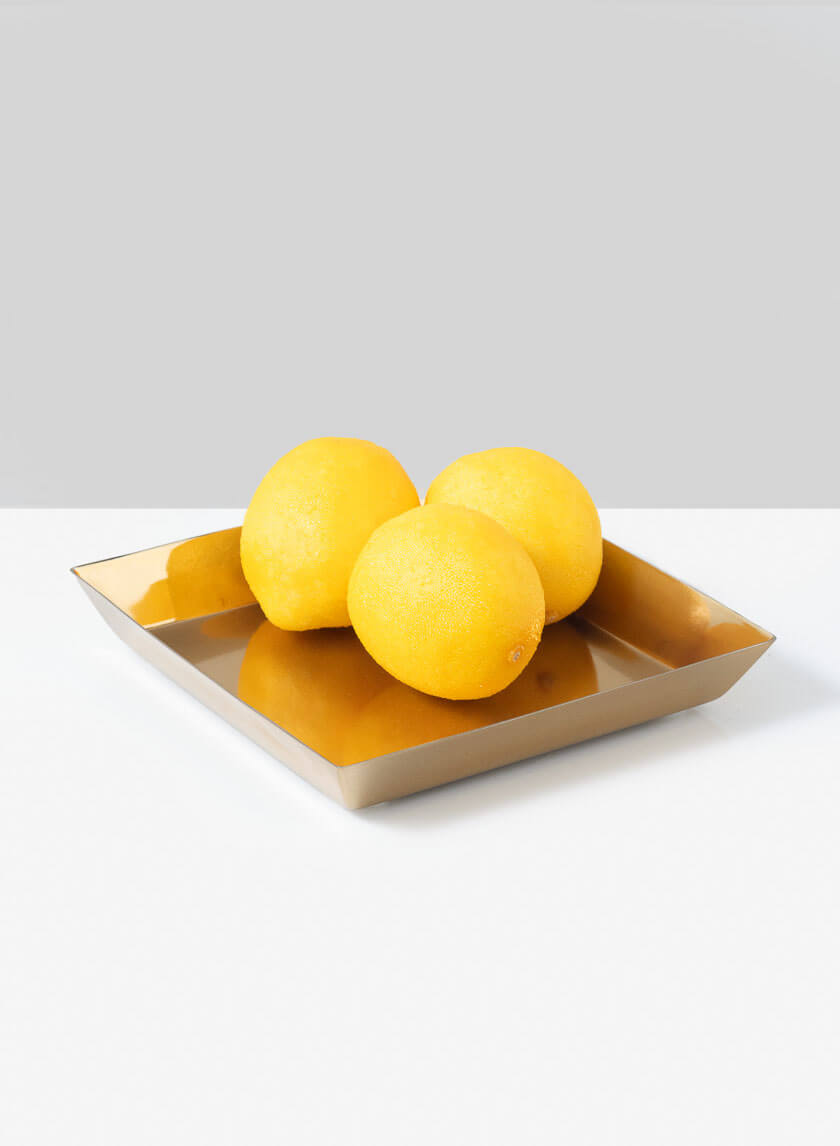 6in Square Le Mans Gold Tray Decor Jamaligarden
