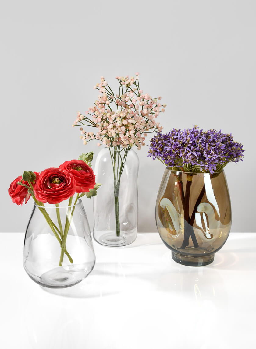 7.25in Tall Majorca Short Hand Blown Glass Vase Decor Jamaligarden