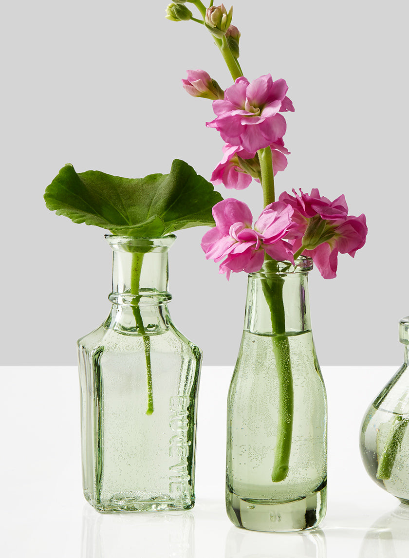 Mexican Green Glass Bud Glass Vases Decor Jamaligarden